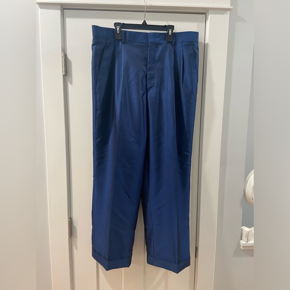 36 regular blue dress pants with cuff Vinci 36R